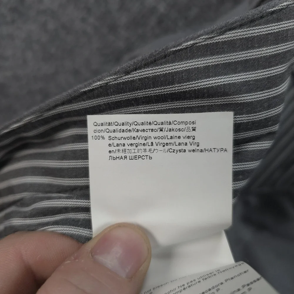 Hugo Boss Pants Mens 38x33 Gray Cagan 100% Virgin‎ Wool Dress Slacks Business